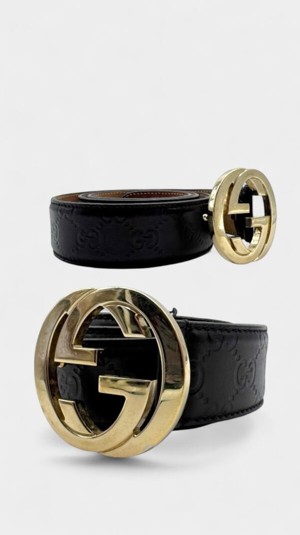 GUCCI -  INTERLOCKING MONOGRAM BELT - Image 2